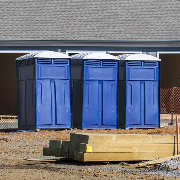 how can i report damages or issues with the portable toilets during my rental period in Almira